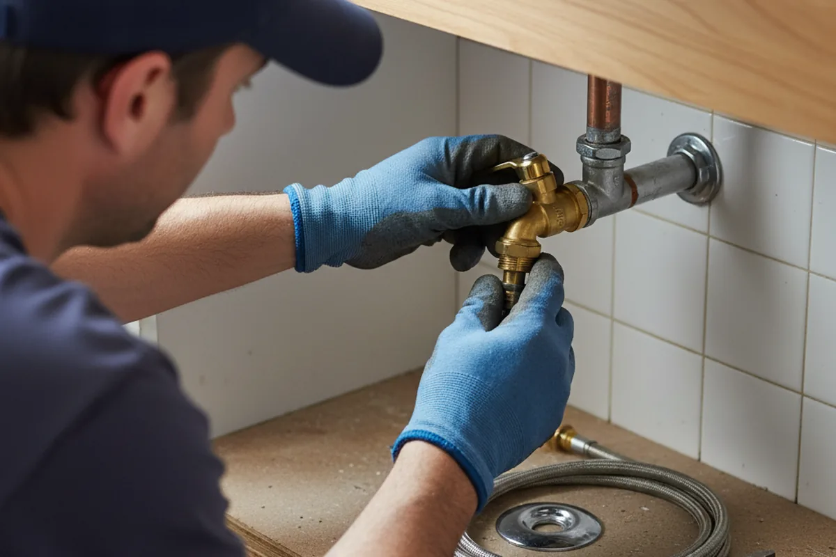 Shutoff valve and fitting work during Emergency Plumbing in Olive Branch